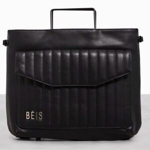 BEIS: The Messenger Backpack in Black